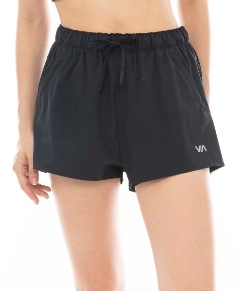 【セール】RVCA レディース VA ESSENTIAL MID-RIS ウォークパンツ/ショートパンツ/ルーカインナースパッツ付きアクティブショートパンツ（その他パンツ）｜RVCA（ルーカ）