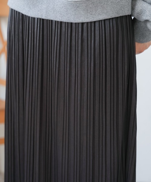 Bou Jeloud（ブージュルード）の「チュールプリーツスカート（スカート・レディース・モカ/ブラック・FREE）」の12枚目の写真
