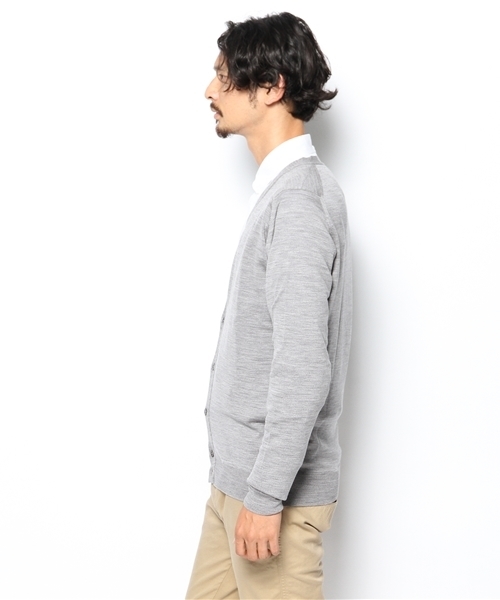 JOHN SMEDLEY（ジョンスメドレー）の「JOHN SMEDLEY / 30ゲージカーディガン（カーディガン/ボレロ・メンズ・シルバー/チャコールグレー/ブラック/ネイビー/インディゴブルー・SMALL/MEDIUM/LARGE）」の9枚目の写真