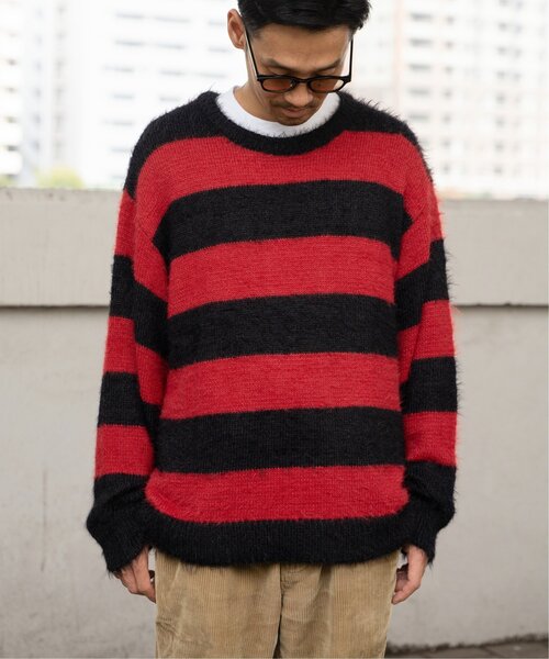 VENCEEXCHANGE（ヴァンスエクスチェンジ）の「ボーダーシャギークルーネックニット（ニット/セーター・メンズ・ホワイト/レッド/グレー・M/L/LL）」の22枚目の写真