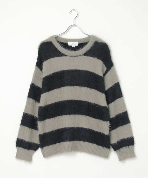 VENCEEXCHANGE（ヴァンスエクスチェンジ）の「ボーダーシャギークルーネックニット（ニット/セーター・メンズ・ホワイト/レッド/グレー・M/L/LL）」の20枚目の写真