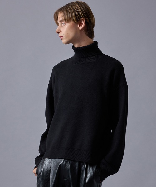 JUNRED（ジュンレッド）の「Fluffyショートタートルニット（ニット/セーター・メンズ・ブルー/ブラック/ブラック系その他2/ライトグレー・L/M/S）」の19枚目の写真