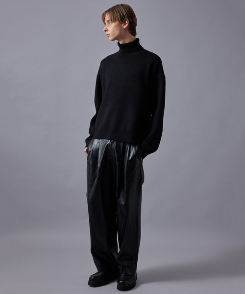 JUNRED（ジュンレッド）の「Fluffyショートタートルニット（ニット/セーター・メンズ・ブルー/ブラック/ブラック系その他2/ライトグレー・L/M/S）」の22枚目の写真