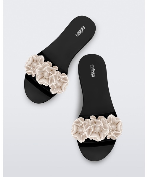 melissa（メリッサ）の「MELISSA BABE SPRINGTIME AD（サンダル・レディース・ピンク/ブラック×ベージュ/ブラック/ベージュ・35-36/39/38/37）」の2枚目の写真