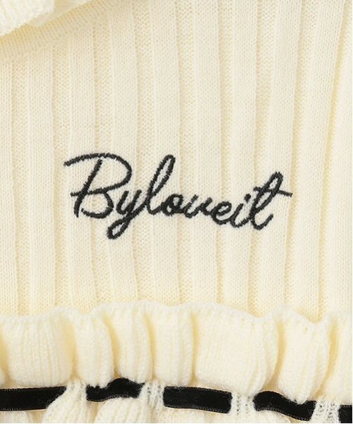 by LOVEiT（バイラビット）の「フリルリボンニット（ニット/セーター・キッズ・ブラック/オフホワイト/グレー・120cm/130cm/140cm/150cm/160cm）」の17枚目の写真