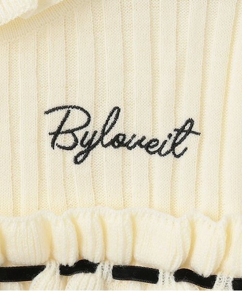 by LOVEiT（バイラビット）の「フリルリボンニット（ニット/セーター・キッズ・ブラック/オフホワイト/グレー・120cm/130cm/140cm/150cm/160cm）」の8枚目の写真