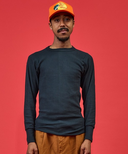 SAWINTO(ソイント)の「INDERA MILLS【インデラ ミルズ】- TRADITIONAL L/S CREW/トラディショナル ロングスリーブ クルー(Tシャツ/カットソー・メンズ・ヘザーグレー/ナチュラル/ブラック・X-LARGE/SMALL/LARGE/MEDIUM)」の2枚目の写真