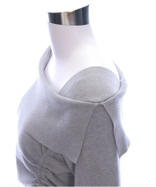 clear（クリア）の「サイドドロスト長袖リブニットトップス［大人 カジュアル 着回し力抜群］ ≪再入荷≫（ニット/セーター・レディース・アイボリー/グレー/レッド/ブラック/ライトグレー/ピンク/サックスブルー・F）」の18枚目の写真