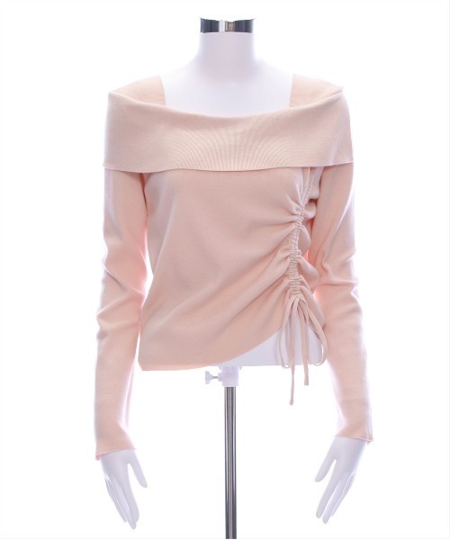 clear（クリア）の「サイドドロスト長袖リブニットトップス［大人 カジュアル 着回し力抜群］ ≪再入荷≫（ニット/セーター・レディース・アイボリー/グレー/レッド/ブラック/ライトグレー/ピンク/サックスブルー・F）」の21枚目の写真