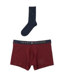 TOMMY HILFIGER（トミーヒルフィガー）の「ゴールドウエストトランクスプリントソックスセット（トランクス）」