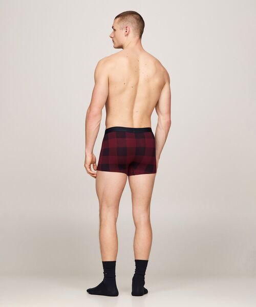 TOMMY HILFIGER（トミーヒルフィガー）の「ゴールドウエストトランクスプリントソックスセット（トランクス・メンズ・マルチ/レッド/ブルー・LARGE/MEDIUM）」の5枚目の写真