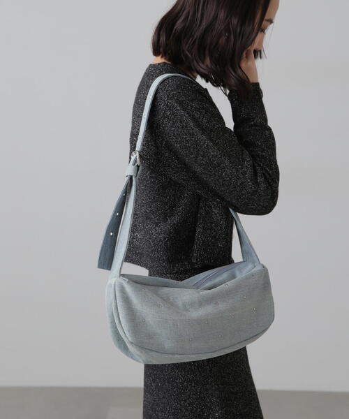 FREE'S MART（フリーズマート）の「◆スタッズショルダーバッグ（ショルダーバッグ・レディース・ブルー/ブラック・ﾌﾘ-）」の3枚目の写真