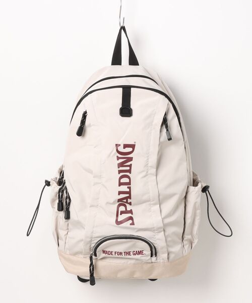 SPALDING(スポルディング)の「【SPALDING/スポルディング】MFTG BACKPACK ロゴ バックパック(バックパック/リュック・メンズ・ブラック/アイボリー/グレー・FREE)」の1枚目の写真