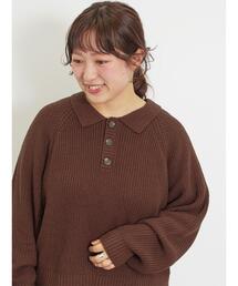Samansa Mos2 | ◎畦編みニットポロ(ニット/セーター)