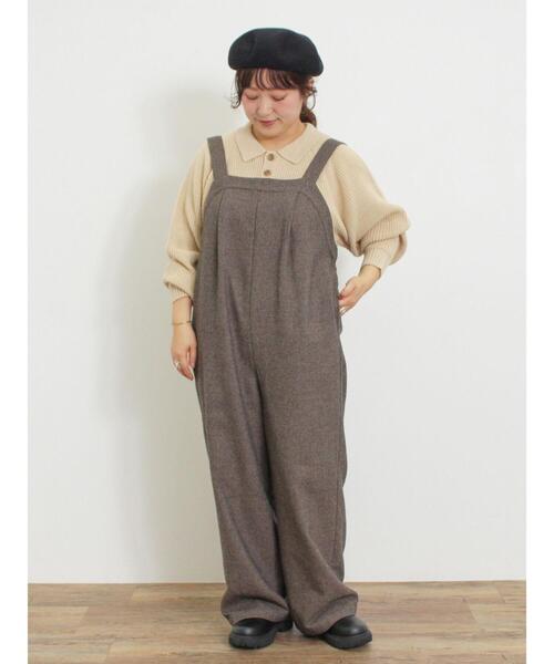 Samansa Mos2(サマンサ モスモス)の「◎畦編みニットポロ(ニット/セーター・レディース・キナリ/ネイビー/ブラウン・F)」の19枚目の写真