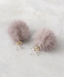 grove | ファーリボン2WAYピアス(ピアス（両耳用）)