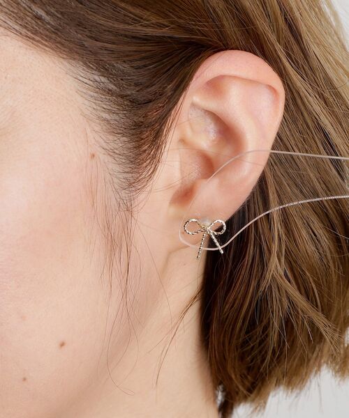 grove(グローブ)の「ファーリボン2WAYピアス(ピアス(両耳用)・レディース・ブラウン系その他/アイボリー/ライトグレー・00)」の9枚目の写真