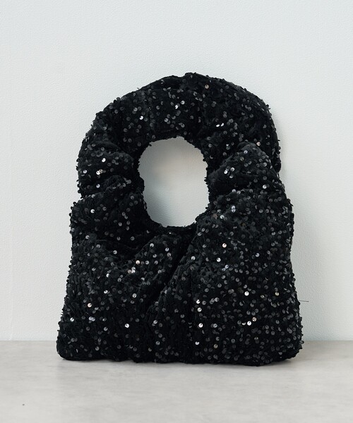 FREAK'S STORE（フリークスストア）の「2WAY スパンコールギャザーバッグ / ショルダーバック（ハンドバッグ・レディース・ブラック/ブラウン/シルバー・ONE SIZE）」の6枚目の写真