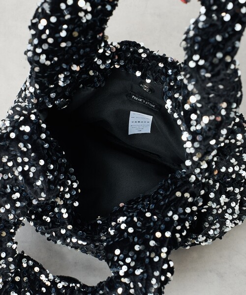 FREAK'S STORE（フリークスストア）の「2WAY スパンコールギャザーバッグ / ショルダーバック（ハンドバッグ・レディース・ブラック/ブラウン/シルバー・ONE SIZE）」の10枚目の写真