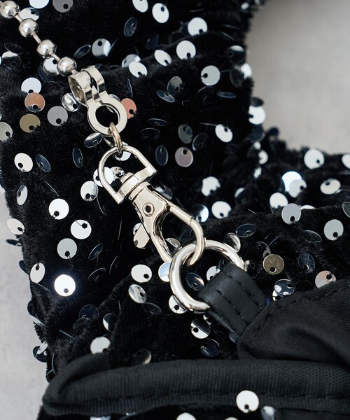FREAK'S STORE（フリークスストア）の「2WAY スパンコールギャザーバッグ / ショルダーバック（ハンドバッグ・レディース・ブラック/ブラウン/シルバー・ONE SIZE）」の11枚目の写真