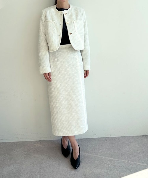 セール】ツィードショートジャケット（その他アウター）｜N.O.R.C