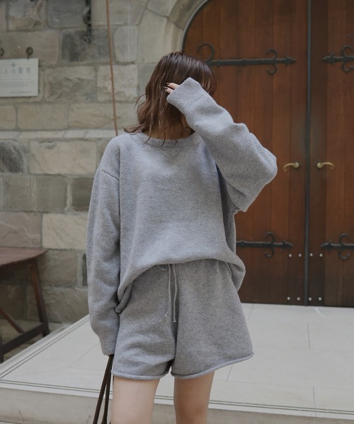 s様　トップス　グレー　即日発送 楽天市場】チェーンステッチ クロップド丈 フーディ トップス パーカー