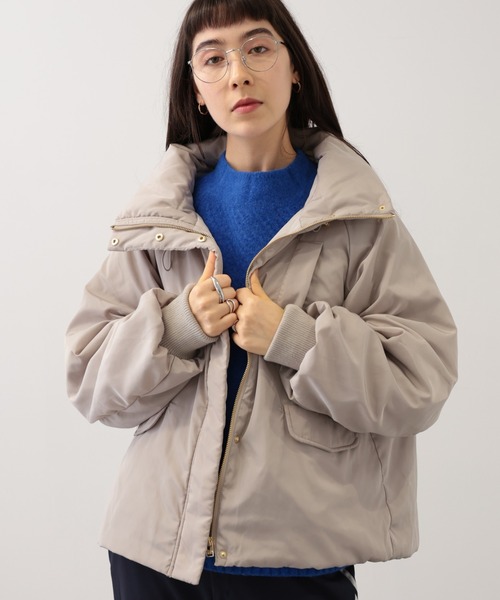 saloon(サルーン)の「SALOON(サルーン)/メモリータフタフードコート(ブルゾン・レディース・ブラウン/ブラック/カーキ・FREE)」の2枚目の写真