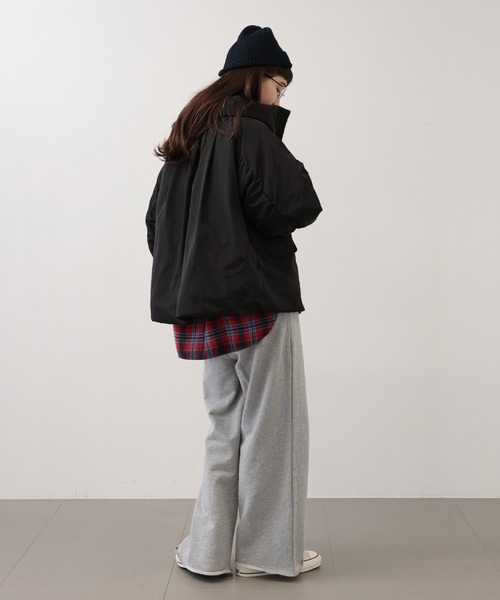 saloon(サルーン)の「SALOON(サルーン)/メモリータフタフードコート(ブルゾン・レディース・ブラウン/ブラック/カーキ・FREE)」の7枚目の写真