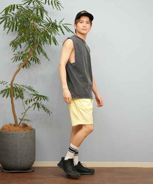 RVCA（ルーカ）の「RVCA/ルーカ タンクトップ バックプリント BF041-P36（タンクトップ・メンズ・ブラック×ホワイト/ブラック×パープル・L/S/M）」の7枚目の写真