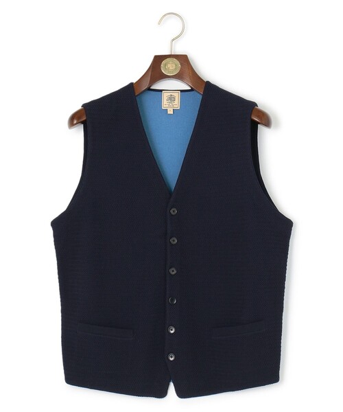 J.PRESS(ジェイプレス)の「ハイツイストヘリンボン ニットベスト(ベスト・メンズ・ネイビー系・X-LARGE/MEDIUM/LARGE)」の5枚目の写真