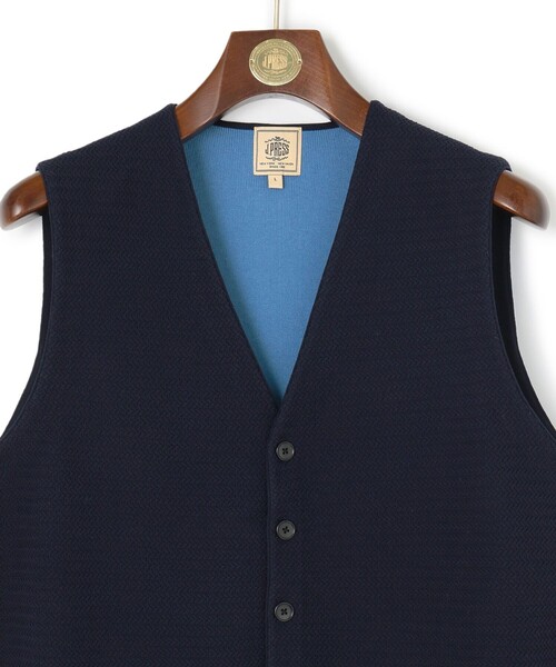 J.PRESS(ジェイプレス)の「ハイツイストヘリンボン ニットベスト(ベスト・メンズ・ネイビー系・X-LARGE/MEDIUM/LARGE)」の7枚目の写真
