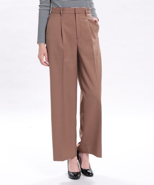 VIS（ビス）の「ワンタックワイドパンツ（その他パンツ・レディース・ダークブラウン/キャメル/ブルー系その他/ブラック・SMALL/MEDIUM）」の4枚目の写真