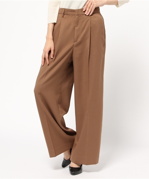 VIS（ビス）の「ワンタックワイドパンツ（その他パンツ・レディース・ダークブラウン/キャメル/ブルー系その他/ブラック・SMALL/MEDIUM）」の15枚目の写真