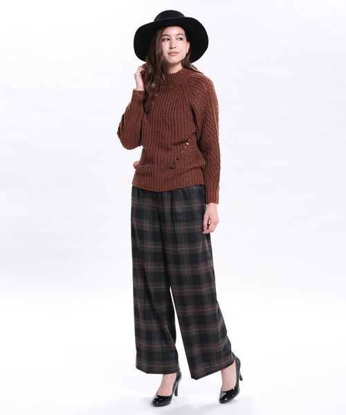 VIS（ビス）の「ワンタックワイドパンツ（その他パンツ・レディース・ダークブラウン/キャメル/ブルー系その他/ブラック・SMALL/MEDIUM）」の16枚目の写真