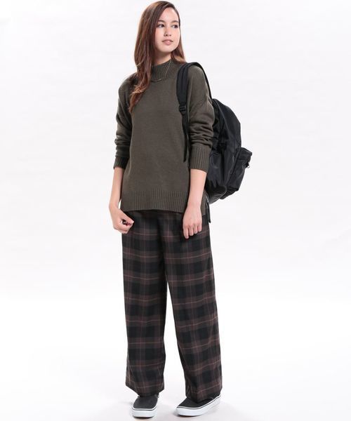 VIS（ビス）の「ワンタックワイドパンツ（その他パンツ・レディース・ダークブラウン/キャメル/ブルー系その他/ブラック・SMALL/MEDIUM）」の6枚目の写真