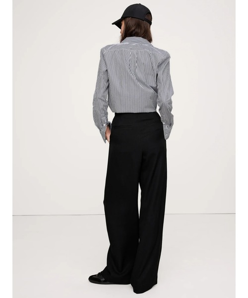 Banana Republic（バナナリパブリック）の「ソーホー ハイライズ ワイドレッグ パンツ（その他パンツ・レディース・ブラック/ベージュ・4/8/2/0/6）」の6枚目の写真