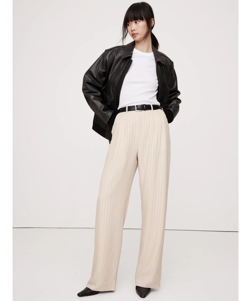 Banana Republic（バナナリパブリック）の「ソーホー ハイライズ ワイドレッグ パンツ（その他パンツ・レディース・ブラック/ベージュ・4/8/2/0/6）」の10枚目の写真