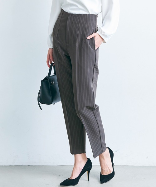 coca(coca)(コカ)の「イージーケア3Dストレッチハイウエストパンツ | セレモニー オフィス ママスーツ フォーマルウェア スーツ 卒業式(スラックス・レディース・ブラック/ライトベージュ/ストライプ/ネイビー/アイボリー/グレー/ブルー/ベージュ/チャコール/ワイン/A/B・L/M/XL/S)」の10枚目の写真