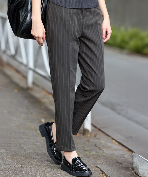 coca(coca)(コカ)の「イージーケア3Dストレッチハイウエストパンツ | セレモニー オフィス ママスーツ フォーマルウェア スーツ 卒業式(スラックス・レディース・ブラック/ライトベージュ/ストライプ/ネイビー/アイボリー/グレー/ブルー/ベージュ/チャコール/ワイン/A/B・L/M/XL/S)」の11枚目の写真