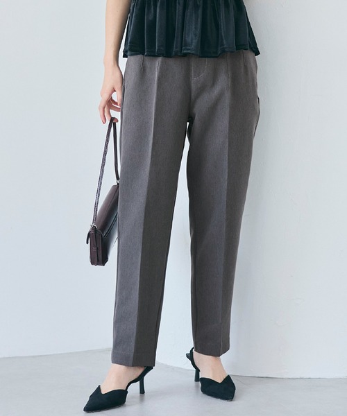 coca(coca)(コカ)の「イージーケア3Dストレッチハイウエストパンツ | セレモニー オフィス ママスーツ フォーマルウェア スーツ 卒業式(スラックス・レディース・ブラック/ライトベージュ/ストライプ/ネイビー/アイボリー/グレー/ブルー/ベージュ/チャコール/ワイン/A/B・L/M/XL/S)」の4枚目の写真