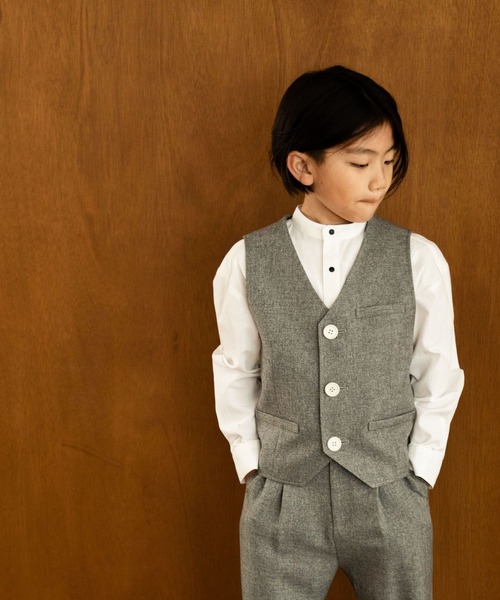 LOWRYS FARM(ローリーズファーム)の「メランジツイルベスト 241038(ベスト・キッズ・チャコールグレー/ブラウン/グレー・140cm/150cm/110cm/120cm/130cm)」の3枚目の写真