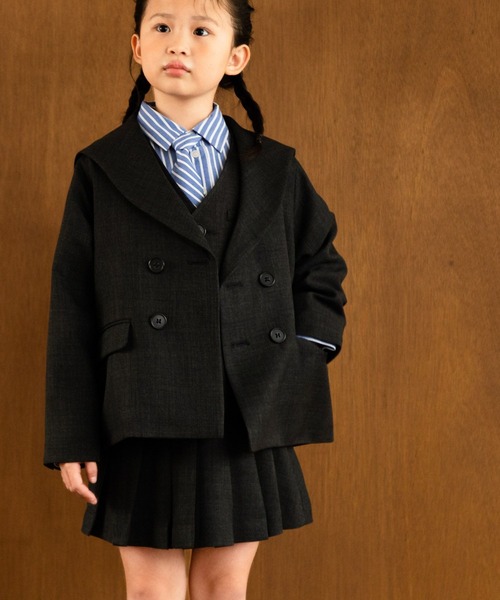 LOWRYS FARM(ローリーズファーム)の「メランジツイルベスト 241038(ベスト・キッズ・チャコールグレー/ブラウン/グレー・140cm/150cm/110cm/120cm/130cm)」の9枚目の写真