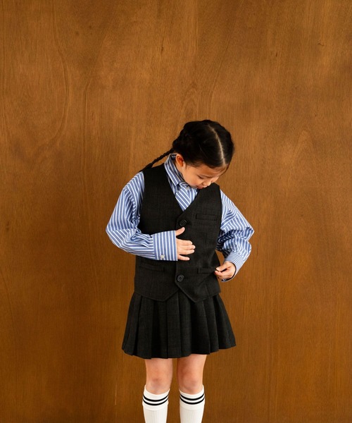 LOWRYS FARM(ローリーズファーム)の「メランジツイルベスト 241038(ベスト・キッズ・チャコールグレー/ブラウン/グレー・140cm/150cm/110cm/120cm/130cm)」の12枚目の写真