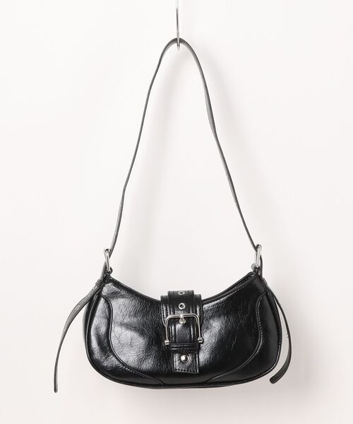 an meets zakka ロッキンベルトワンフラップ合成皮革ショルダーバッグ / バック 鞄 カバン レディース メンズ ユニセックス(ショルダーバッグ)|ankoROCK(アンコロック)