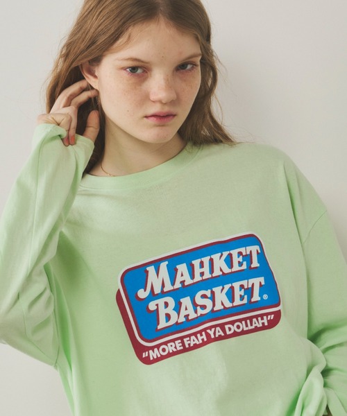 Unitage（ユニテージ）の「マーケットロンTEE（Tシャツ/カットソー・レディース・ホワイト/ライトグリーン/ブラック・FREE）」の9枚目の写真