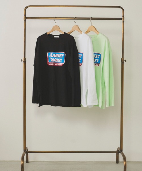 Unitage（ユニテージ）の「マーケットロンTEE（Tシャツ/カットソー・レディース・ホワイト/ライトグリーン/ブラック・FREE）」の12枚目の写真