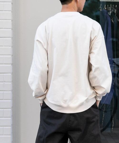 FORK&SPOON（フォークアンドスプーン）の「FORK&SPOON　ハイツイストジャージーロングスリーブカットソー（Tシャツ/カットソー・メンズ・アイボリー/ネイビー・4/5）」の5枚目の写真