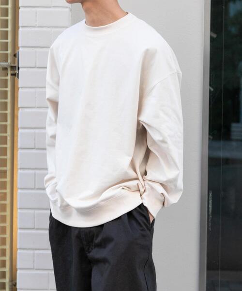 FORK&SPOON（フォークアンドスプーン）の「FORK&SPOON　ハイツイストジャージーロングスリーブカットソー（Tシャツ/カットソー・メンズ・アイボリー/ネイビー・4/5）」の7枚目の写真