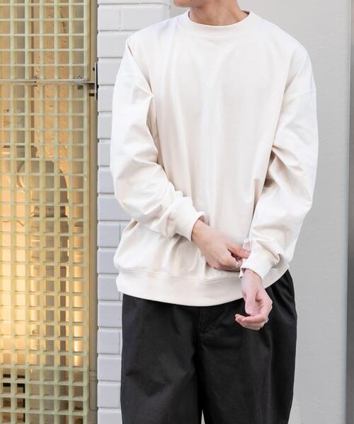 FORK&SPOON（フォークアンドスプーン）の「FORK&SPOON　ハイツイストジャージーロングスリーブカットソー（Tシャツ/カットソー・メンズ・アイボリー/ネイビー・4/5）」の8枚目の写真