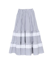 ギンガムレースフレアスカート